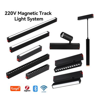 China High Voltage Magnetic Track Folding Grille Light COB OSRAM Chip Track Light for sale