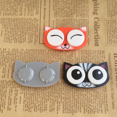 China cute big eyes owl contact lens case 80*50*15mm for sale