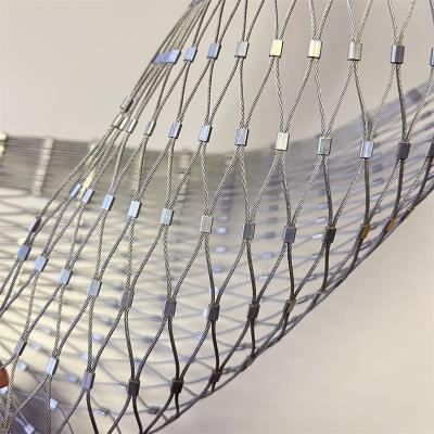 China 7x7 Structure Stainless Steel Wire Rope Mesh Railing SUS304 316 for sale