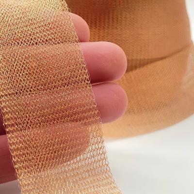 China 0.18Mm Copper Knitted Wire Mesh Rolls 5 Inch Width And 32 Ft Length for sale