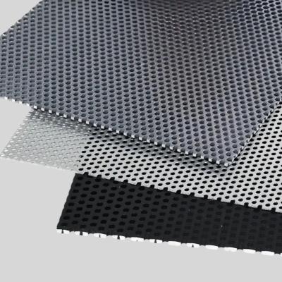 China Perforated Metal Security Screen Mesh Black Polyester Coated for sale