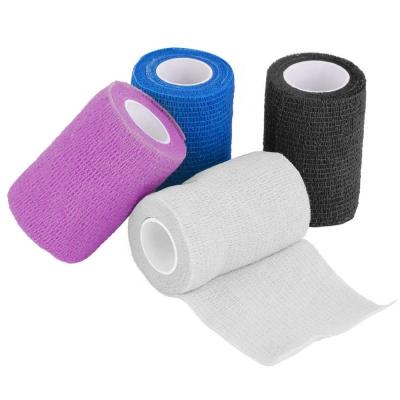 China Good ventilationand/high elasticity/soft/water-resistant/easy to wrap Shaoxing factory colorful medical non-woven wrap self-adhesive cohesive elastic bandage for sale