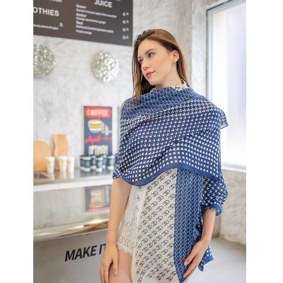 China New Cotton Style Cotton And Canvas Material Letter Printing Scarf Spring And Autumn Silk Scarf For Women Fashion Shawl for sale