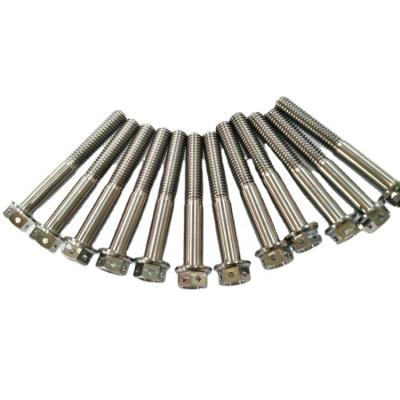 China High Quality Custom Titanium Motorcycle Parts GR5 M5 M6 M8 Hex Flange Bolts For Motorcycle for sale