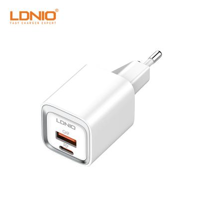 China Mini Dual USB Charger Adapter LDNIO A2318C EU USA Plug Phone Chargers 20W Super Fast Charging Palladium QC3.0 Fast Charging Charger For iPhone for sale