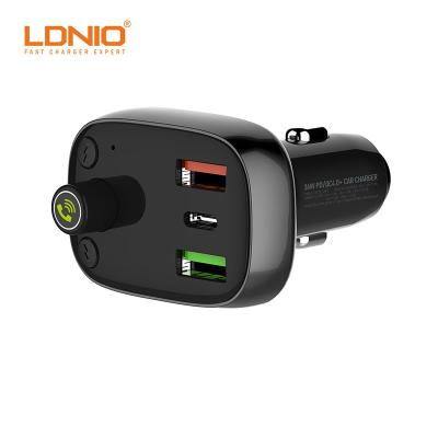 China Mobile Phone/Car Transmitter USB PD QC 4+ QC 4+ Phone Charger Ipad/Camera/PDA/MP3/U-disk LDNIO C704Q FM For Cars for sale