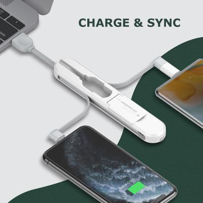 China High Speed ​​Data Charging LC130 3 In 1 Micro Charging Type C Connector 45cm Key Chain USB Cable Portable Data Cable With Storage Box Phone Charging Cable for sale