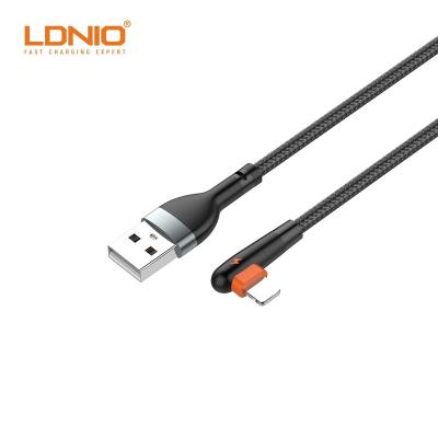 China High Speed ​​Data Charging New LDNIO 90 Degree Angle Of 2 Meter Data Cable Aluminum Shell Port Cable Data Prevent Droppoing Charging for sale