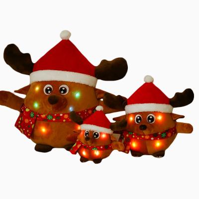 China Wholesale New Fashion Plush Santa Plush Christmas Long Leg Toy Promotional OEM Reindeer Cheap Soft Music Sing Cute Cartoon Toys for sale