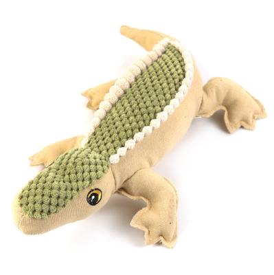 China Hot Selling Viable Plush Crocodile Simulation Pet Toy Durable Environmentally Friendly Material Large White Pet Chew Toy for sale