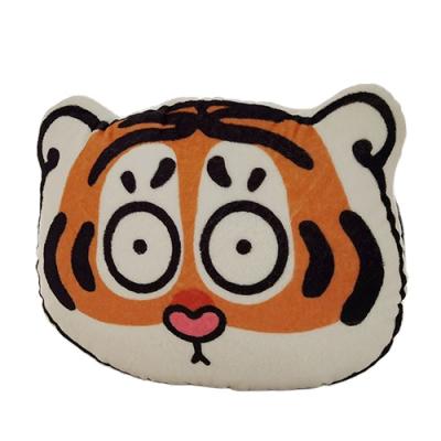 China Style Soft Cute Tiger Cartoon Plush Home Decoration Head Pillow for sale