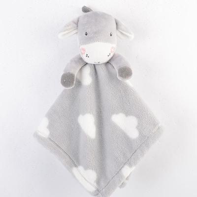 China Donkey Newborn Theme Baby Elastic Soft Stuffed Creative Soft Plush Toy Security Towels Baby Soothing Towel for sale