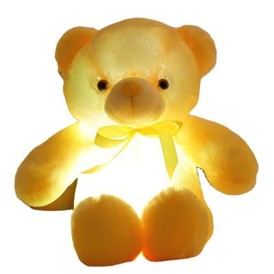 China Best Selling Quality Toy For Gifts Colorful Shining Gift Led Light Valentines Teddy Bears Wholesale Yellow Teddy Bear for sale