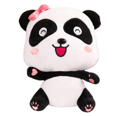 China Gift Customize Stuffed Animals Toy Custom Cartoon Giant 3d Plush Panda Pillow for sale