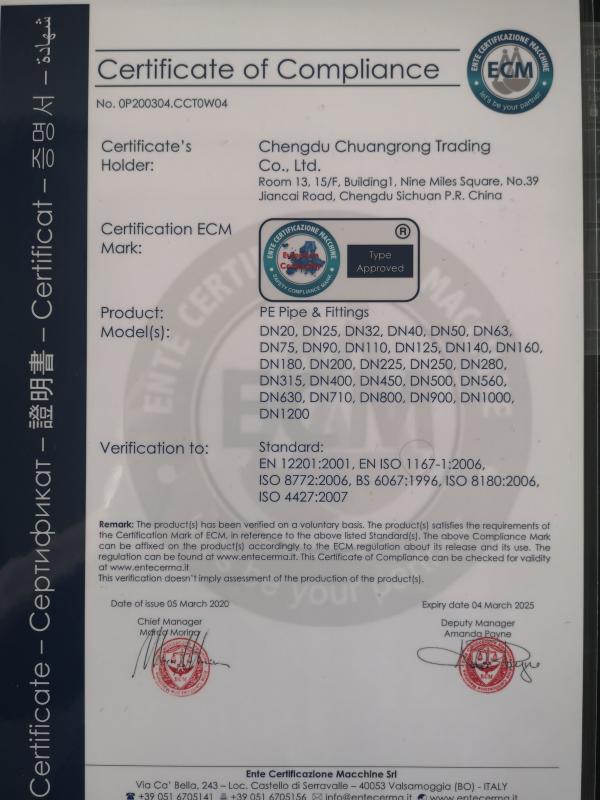 CE - Chengdu Chuangrong Trading Co., Ltd.