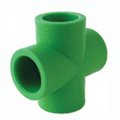 China Plastic Cross Pipe Fitting PP-R Pipe Fittings PP-R PPR Cross Pipe Fittings For Water Supply Equal for sale