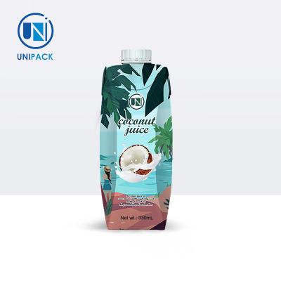 China Quality Guaranteed Disposable Standard Paper Box Beverage Packaging Carton Juice box for sale