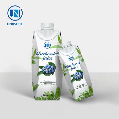 China UNIPACK Aseptic juice carton box Disposable Juice Carton Box For Customized Printed Logo for sale