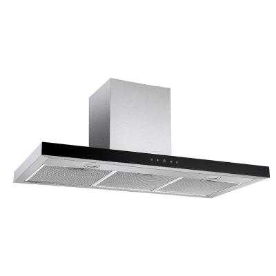 China Household Stainless Steel Top Voltage 380W Premium Selling Black Glass Fireplace Type Range Hoods For Home Use for sale