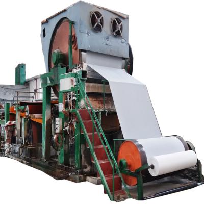 China Paper Industry Paper Production Line 2-5t/d Toilet Paper Tissue Paper Making Machine From Straw Cotton Wood Pulp for sale