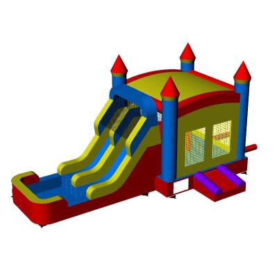 China interior & Cheap Outdoor Entertainment Bouncer Inflatable Castle With Water Slide Adult Inflatable Bounce House for sale