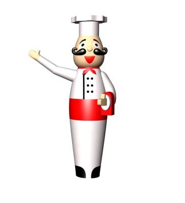 China Restaurant Use And Promotion Celebration Chef Hand Waving Inflatable Air Dancer for sale