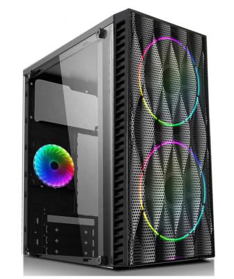 China With Fan New Arrival Customized Micro Gamer Cabinet ATX Computer Cases With RGB Fan Gaming PC Case for sale