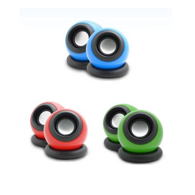 China No Factory Wholesale D-008 Hot Sale Cheap Price USB Connecting 2.0 Round Mini Computer Speaker for sale