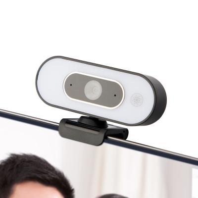 China LED Light 1080P Max Pixel USB Webcam With Tripod Privacy Cover Webcam 2021 New Design 84mm*48mm (W*H) for sale