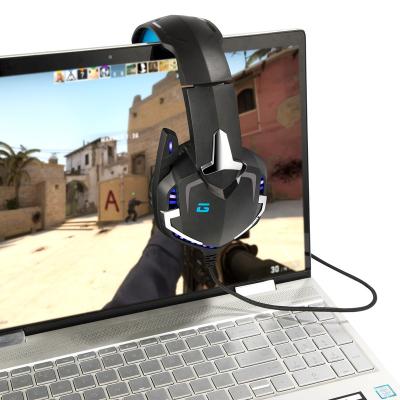 China Headband Noise Canceling Headset Gaming LED USB Wired Headsets Computer Gamer Earphone for sale