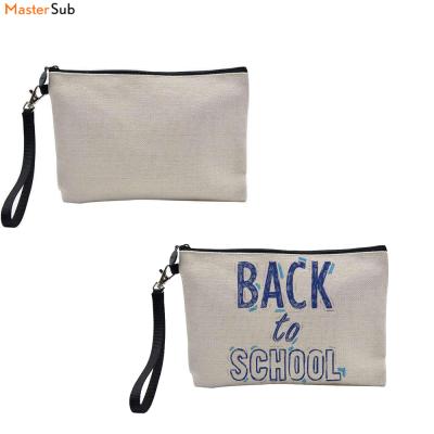 China Fashion Manufacturer Sublimation Canvas Blanks Cosmetic Bag for sale