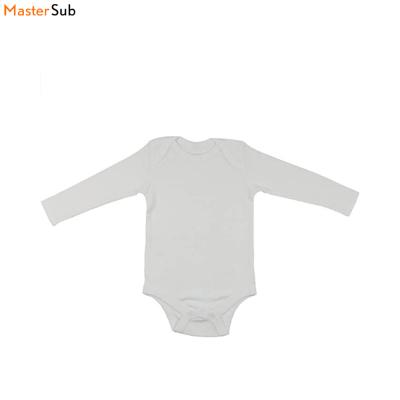 China Wholesale Sublimation Long Sleeve Baby Onesie Blank Clothes, Simple Newborn Baby Onesie for sale