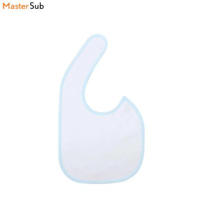 China Manufacturer Custom Simple White Baby Bibs Washable , Baby Feeding Bibs With Velcro for sale