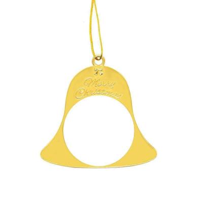 China Sublimation Christmas Blanks Metal Bell, Hanging Ornament Sublimation Christmas Tree Bell for sale