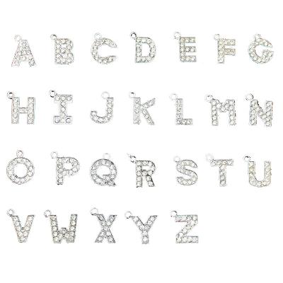 China DIY Pet Collar Wholesale 8MM Rhinestone Slide Full Accessories JEWELED Clear Letters Full Charms A-Z for sale