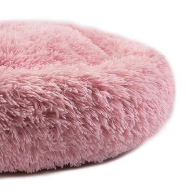 China Wholesale Washable Custom Made Luxury Soft Plush Donut Pet Cat Dog Bed Cushion Sofa Warm Stocked Pet Beds for sale