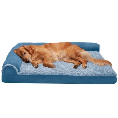 China Stocked Custom Pet Beds For Large Dogs Sofa Memory Foam Dog Bed Washable Orthopedic Dog Ded for sale