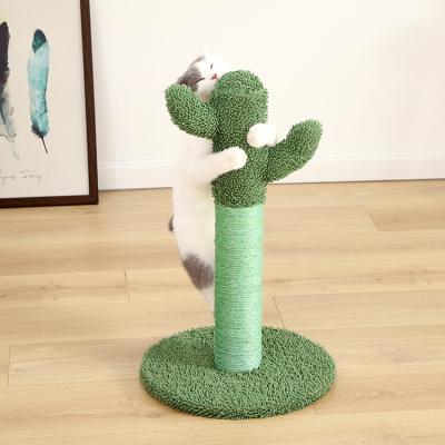 China Sustainable Cat Tree House Cacti Toweling Stability Fur Material Modern Cat Scratcher Tree for sale