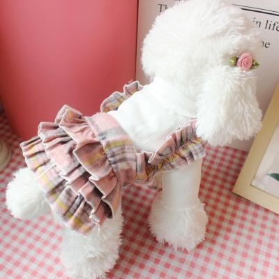 China 2022 New Princess Stocked Dresses Pet Teddy Bear Puppy Dog Clothes Spring Holiday Two for sale