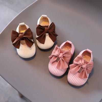 China Others 2022 spring and autumn new baby girl lace bow princess casual soft top shoes 1-2 year old low shoe for sale