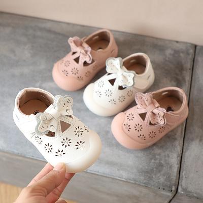 China 2022 New Spring/Autumn Other Baby Toddler Soft Soled Shoes For Fashion Simple Bowknot Girls Princess Shoe Breathable Leather Shoes for sale