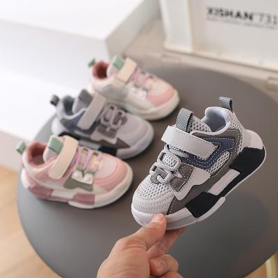 China Other New Spring 2022 Korean Sports Shoes For Kids Fashion Breathable Mesh Shoes Soft Sole Shoes For Boys And Girls for sale