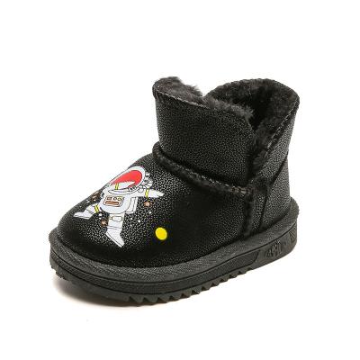 China Other New 2021 Autumn/Winter Baby Cotton-padded Shoes Cartoon Soles Boys Toddler Shoes Girls Soft Fleece And Thick Warm Snow Boot for sale