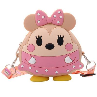 China 2021 New Girl Silica Gel Heart Kids Cartoon Silicone Korean Cute Card Coin Bag Soft Wallet Key Bag for sale