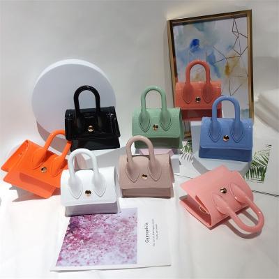 China 2021 New Korean Style PVC Mini Simple Pure Color Women's Bag PVC Zero Purse Shoulder Cross-Body Bag for sale