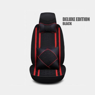 China Protect original seats universal seats five all season icesilk car cushion cover seat protector with neck support and back cushion for sale