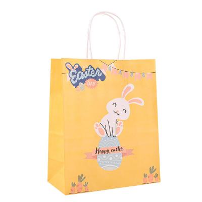 China Materials Customization Cartoon Kraft Paper Food Bag Recycled Shopping Paper Bag For Gift Baby Favor Bag With Handle for sale