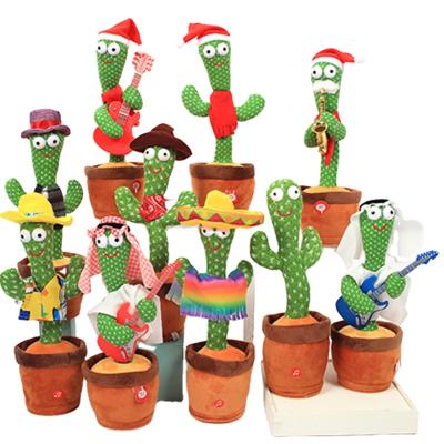 China 2021 Hot Selling Dancing Cactus Plush Dancing Toys Recording Toy Electric Dancing Cactus Rehearsal for sale