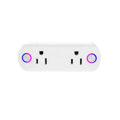 China Promotional Smart WIFI Dual Led Socket and Plug 6 Hole LED US Plug 12.3*4.3*5.4cm for sale