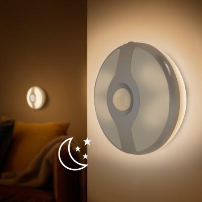 China Hotel Baby Smart Led Motion Sensor Electronic Auto Light Night Lamp , White Battery Powered for sale